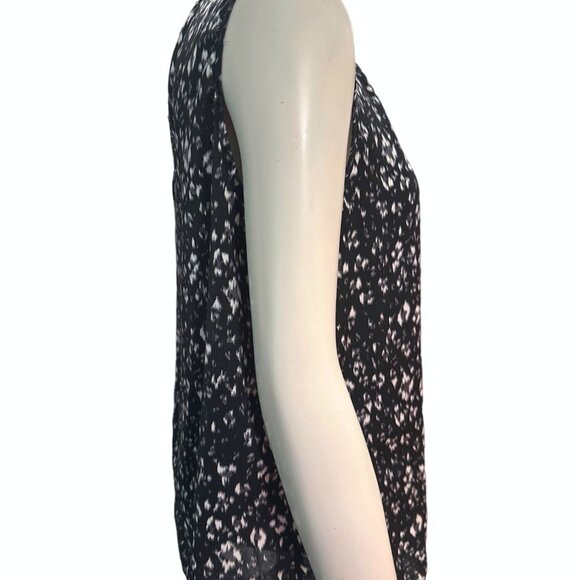 APT. 9 Abstract Black and White Print Polyester Tank Top Blouse Size S - Picture 4 of 11